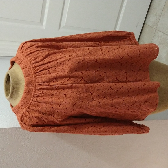 Roller Rabbit Glyn Eyelet Gathered Long Sleeve Top - Picture 4 of 9